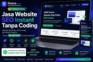 Jasa Website SEO Instan Tanpa Coding Ilmora Rp200.000 dengan Integrasi WhatsApp